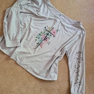 Blessed Faith Long Sleeve Boutique Large Top